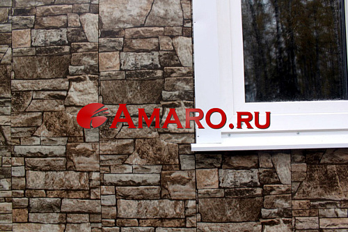 Пример утепления фасада дома панелями полиметпан производства Амаро